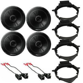 2 Pairs Pioneer Front and Rear Door Speakers, 300 Watts TS-G1620F Fit GM