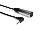 Hosa XVM-105M Microphone Cable, Right-angle 3.5 mm TRS to XLR3M - 5 Feet