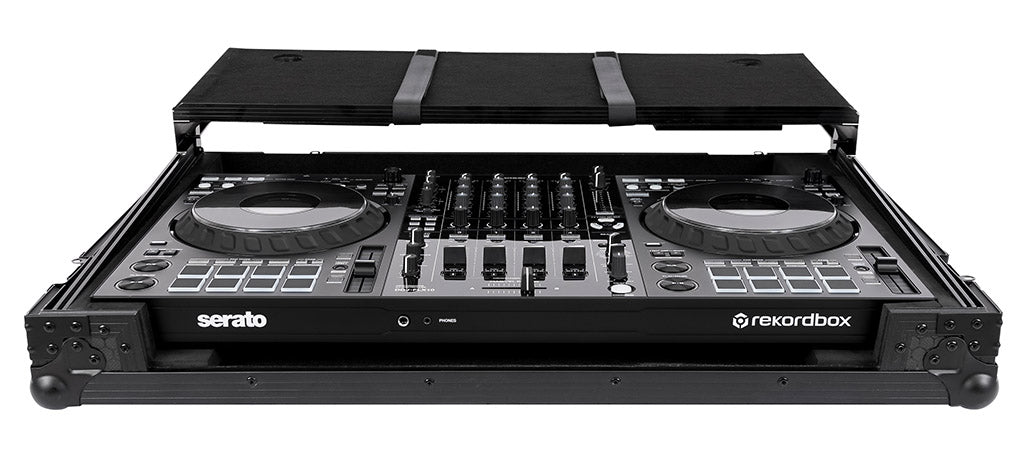 Headliner HL10013 Pitch Black Flight Case for DDJ-FLX10 with Laptop Platform and Wheels