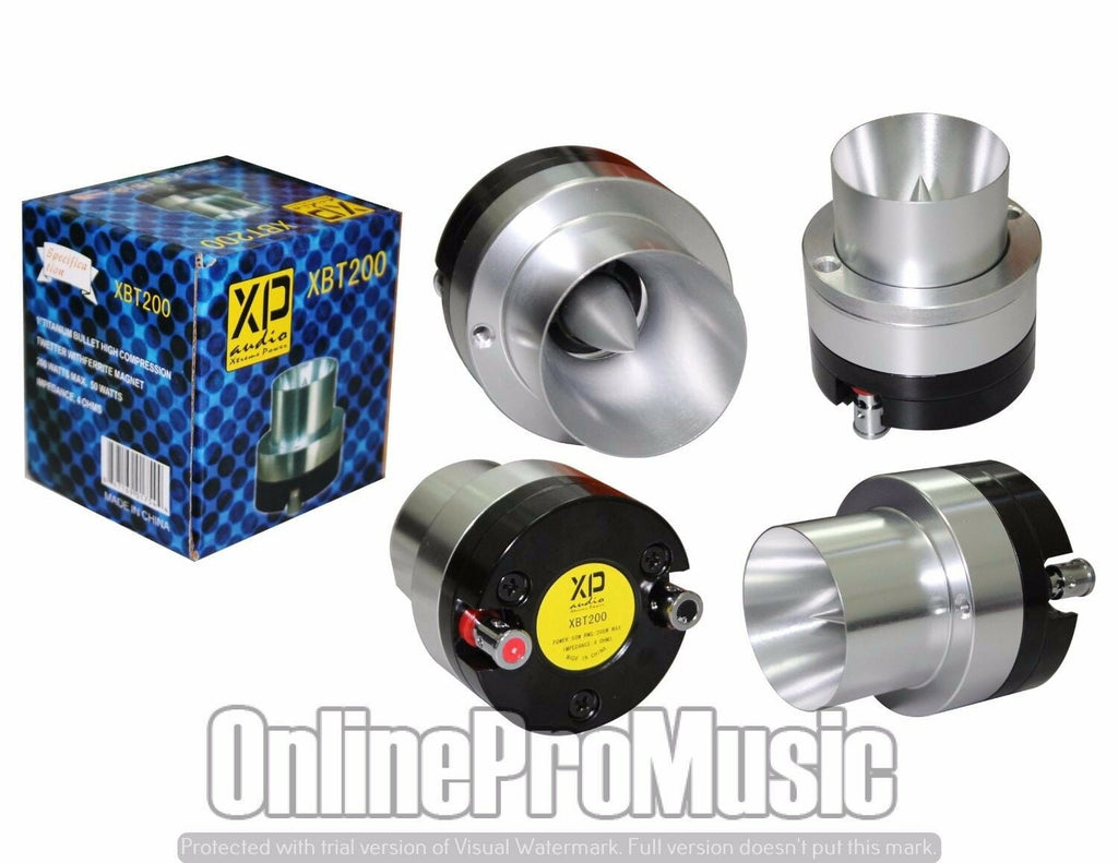 XP Audio XBT200 1In Titanium Bullet High Compression 200 Watts Max Tweeter