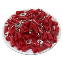 Load image into Gallery viewer, E-RR8-100 22/18-Gauge #8 Economy Vinyl Ring Terminals