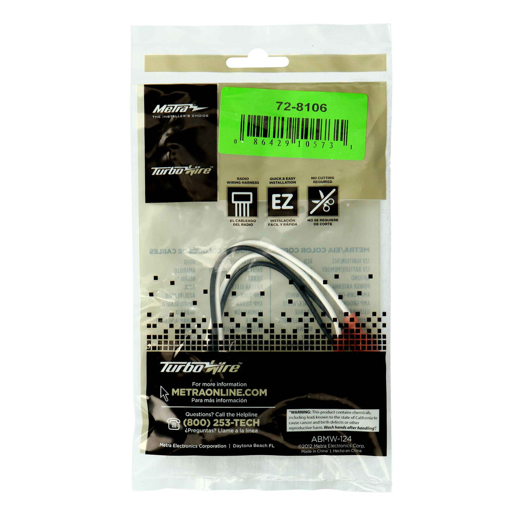 Metra 72-8106 Speaker Harness Compatible Fits for Select 1995-2021 Chrysler, Dodge, GMC, Isuzu