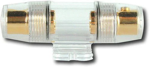 10 PACK AGU FUSE HOLDER 4 6 8 10 GAUGE IN LINE GLASS FUSES AWG WIRE GOLD