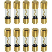 Load image into Gallery viewer, MK Audio 10 AGU Fuse 60AMP 60 AMP AGU Fuse FUSES Gold Plated Inline Glass