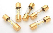 Load image into Gallery viewer, Absolute AGU100 FUSE, 10 PCS Gold AGU 100 AMP CAR STEREO INLINE AMP GLASS FUSE