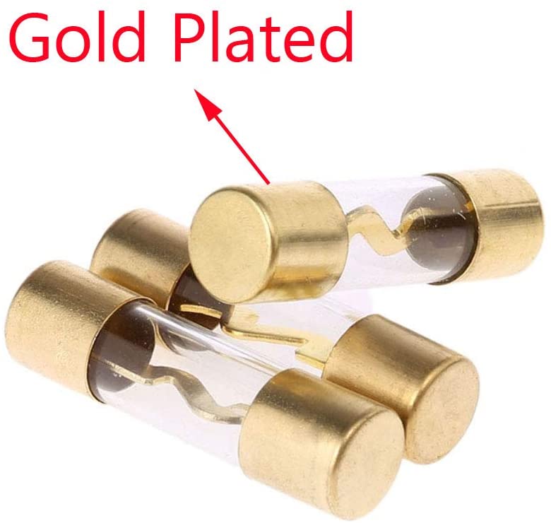 American Terminal TAGU80-5 80 Amp Gold-Plated AGU Glass Fuse (5 Pack)