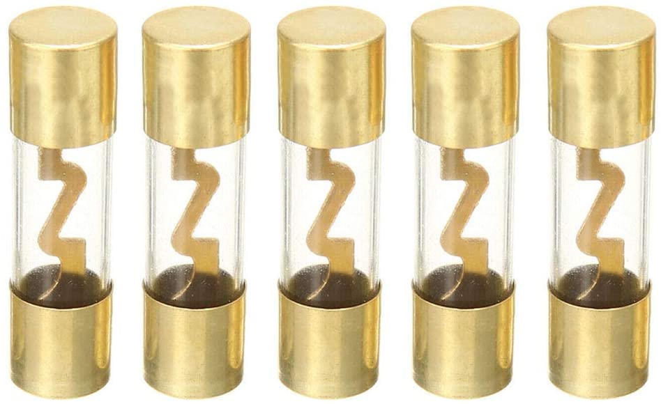 American Terminal TAGU80-5 80 Amp Gold-Plated AGU Glass Fuse (5 Pack)
