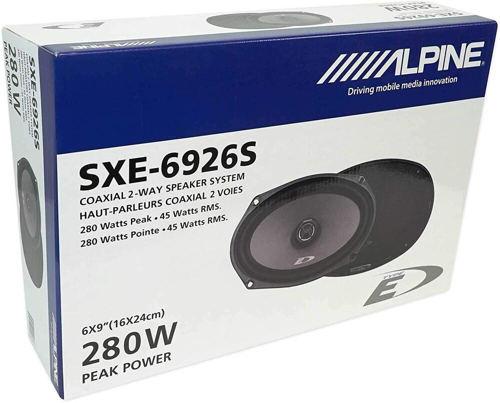 2 Pair Alpine SXE-6926S 280w MAX, 45W RMS6 x 9" 2-Way Coaxial Speakers