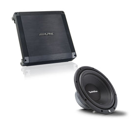 Alpine BBX-T600 600W 2CH Amp + Rockford Fosgate R1S4-10 10