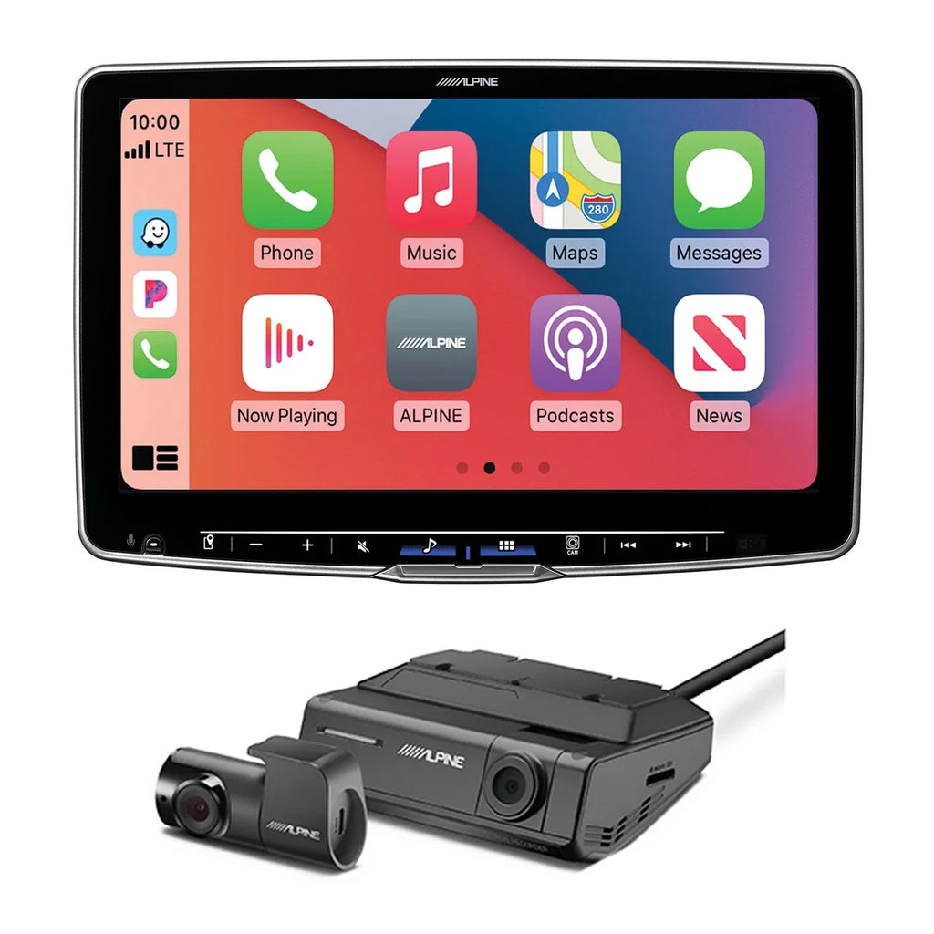 Alpine ILX-F511+DVR-C320R 11" Multimedia Receiver with Dash Camera Bundle