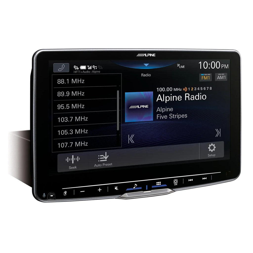 Alpine ILX-F509+X-A90V+RUX-H02 CarPlay/Android Auto Receiver with 900W 5-CH Amp, and Volume/Bass Knob