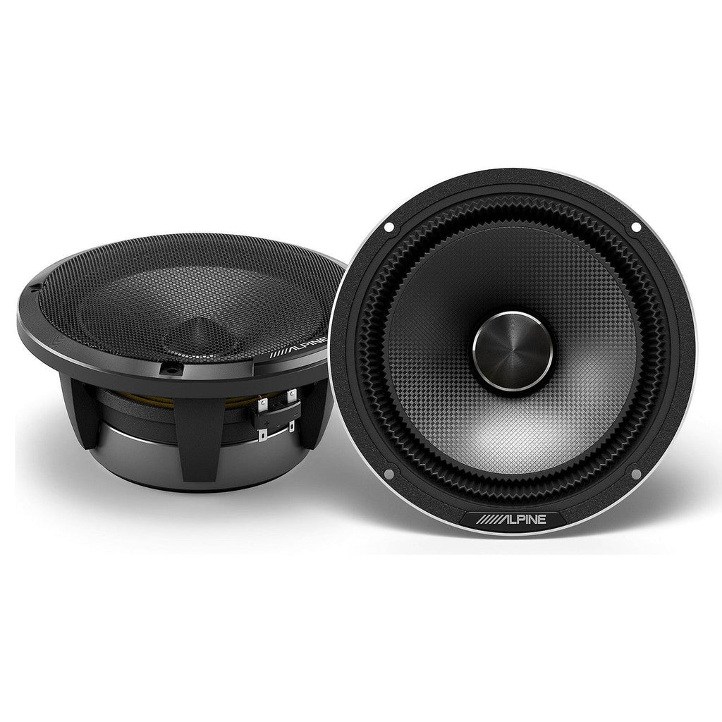 2 Alpine HDZ-65CS 600W Status Hi-Res 6-1/2" (16.5cm) 2-Way Slim-fit Component Speaker Set