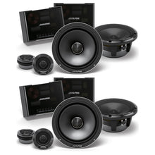 Charger l&#39;image dans la galerie, 2 Alpine HDZ-65C 600W Status Hi-Res 6-1/2&quot; (16.5cm) 2-Way Component Speaker Set