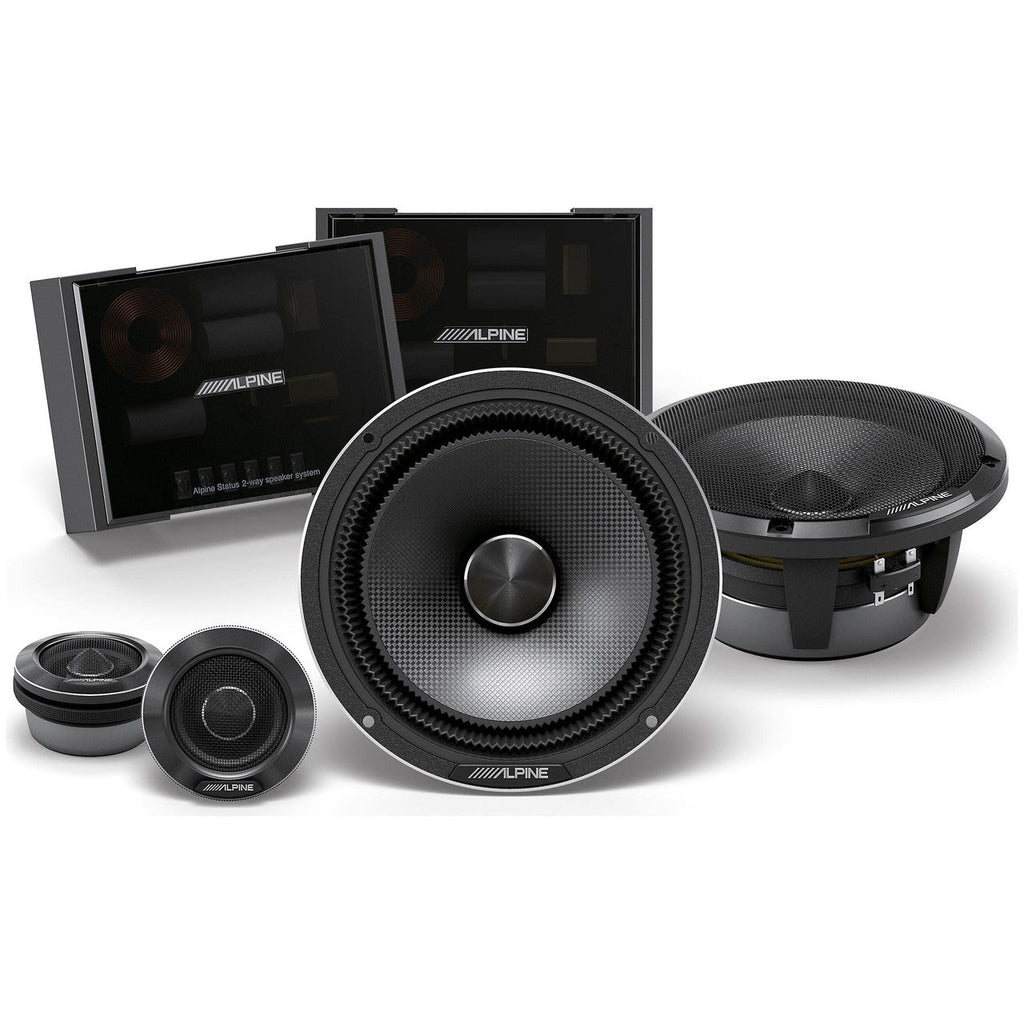 2 Alpine HDZ-65C 600W Status Hi-Res 6-1/2" (16.5cm) 2-Way Component Speaker Set