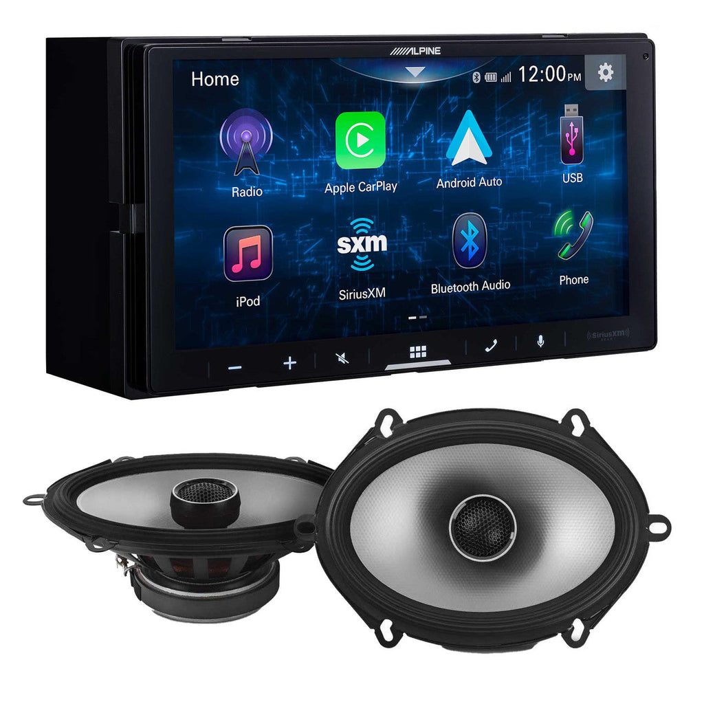 Alpine ILX-W670 Digital Indash Receiver & Alpine S2-S68 5x7/6x8 Coax Speaker