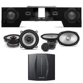 Alpine PXE-C80-88+S2-S69C+S-DB8V-TRK+S2-S50 OPTIM8 8-Channel Hi-Res Digital Sound Processor Amplifier w/ Dual 8” Preloaded Truck Sub Enclosure & 6x9