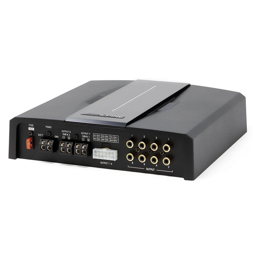 Alpine PXE-C80-88+S2-S69C+S-DB8V-TRK+S2-S50 OPTIM8 8-Channel Hi-Res Digital Sound Processor Amplifier w/ Dual 8” Preloaded Truck Sub Enclosure & 6x9" & 5.25" Comp / Coaxial Bundle