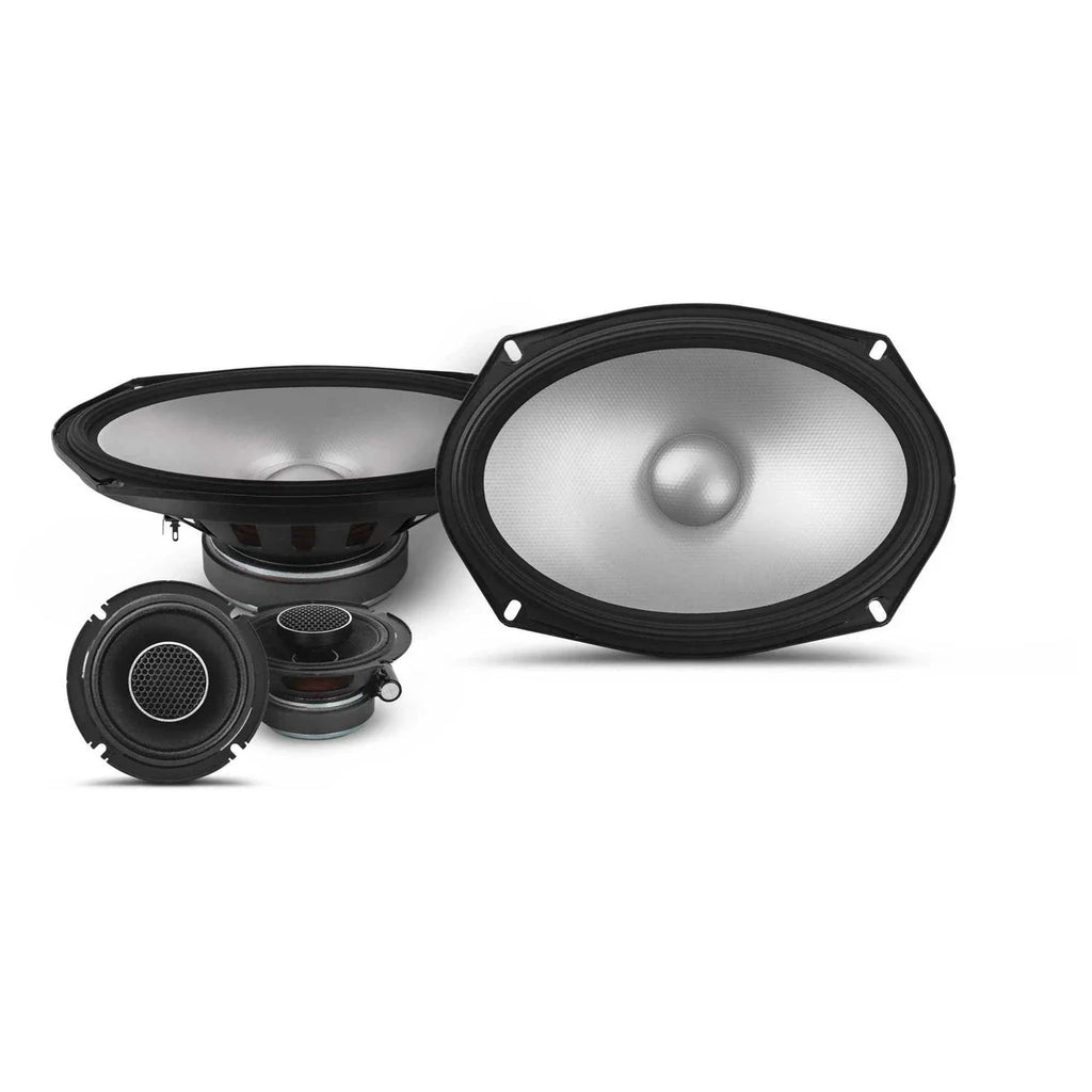 Alpine PXE-C80-88+S2-S69C+S-DB8V-TRK+S2-S50 OPTIM8 8-Channel Hi-Res Digital Sound Processor Amplifier w/ Dual 8” Preloaded Truck Sub Enclosure & 6x9" & 5.25" Comp / Coaxial Bundle