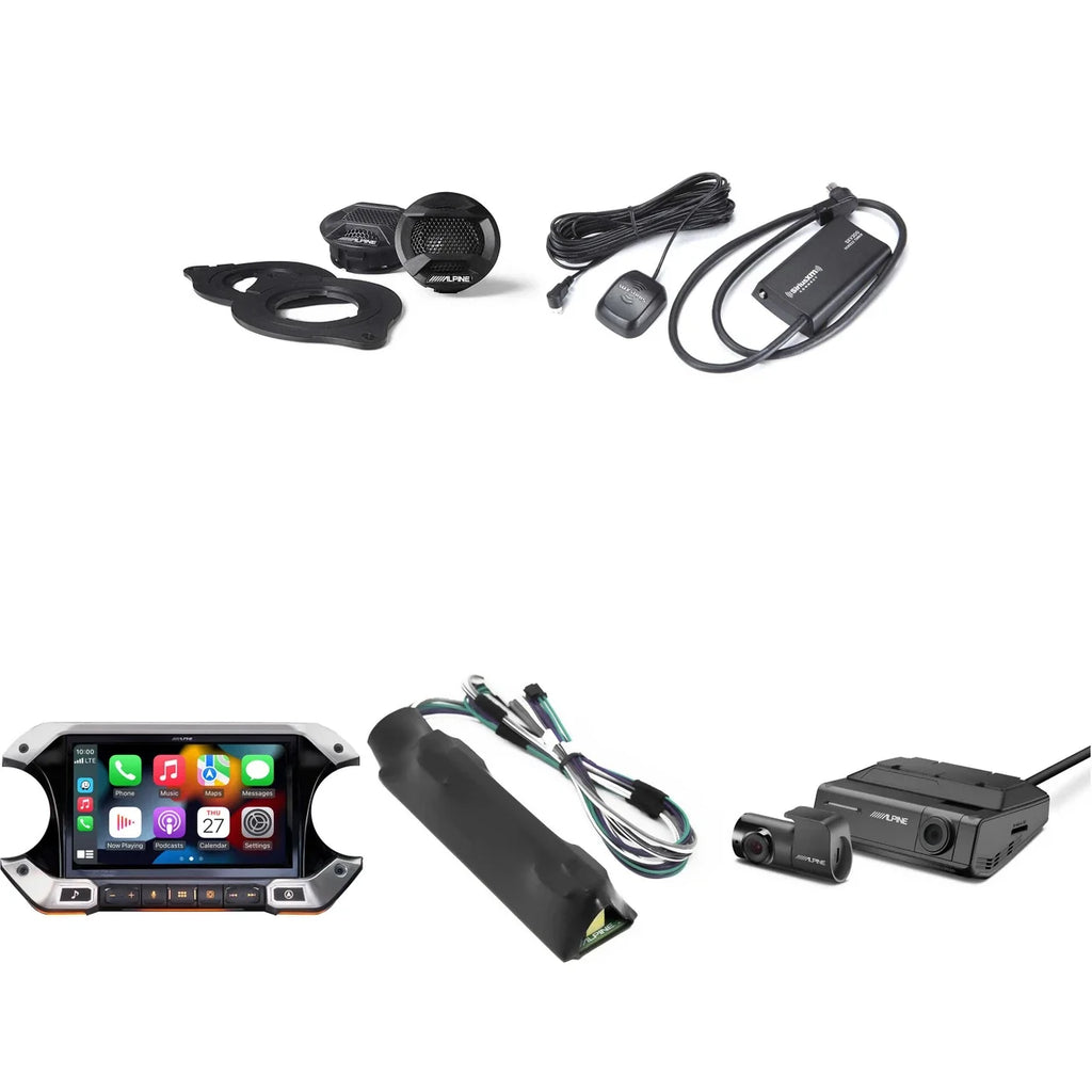 Alpine JL Wrangler i509-WRA-JL SPV-10TW-WRA Premium Audio Integration Dash Camera Sirius Tuner Bundle