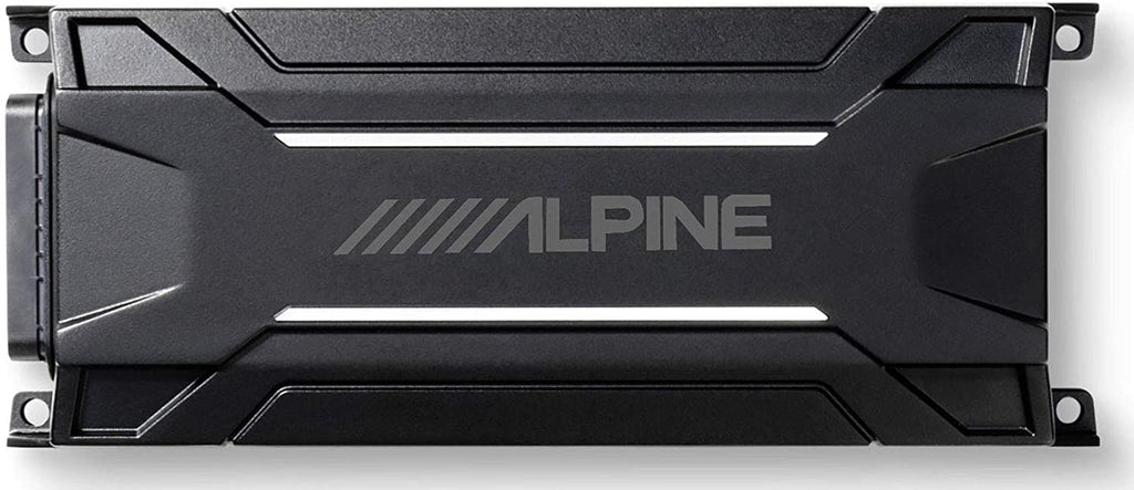 Alpine S-SB10V 10" Vented Loaded Halo Enclosure with Alpine KTA-30MW Mono and KTA-30FW 4-Channel Weather Resistant Amplifiers