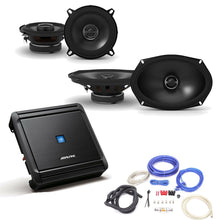 Load image into Gallery viewer, Alpine S2-A36F 4 Ch Amp + S-S69 6X9&quot; S-S50 5.25&quot; Coax Speakers and Wiring Kit