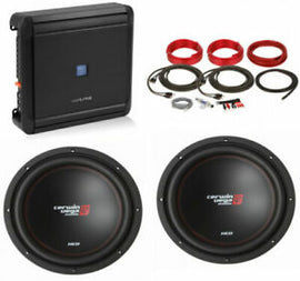 Alpine S-A32F 4-Ch Class D Amplifier + 2 12