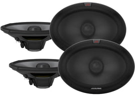 2 Alpine R2-S69 6x9 Inch Car Speaker 600W R-Series Coaxial 2-Way Speakers