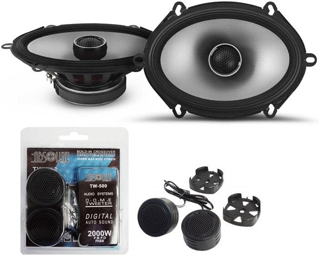 Alpine S2-S68 - Next-Generation S-Series 6x8 Coaxial Speaker Set & TW500