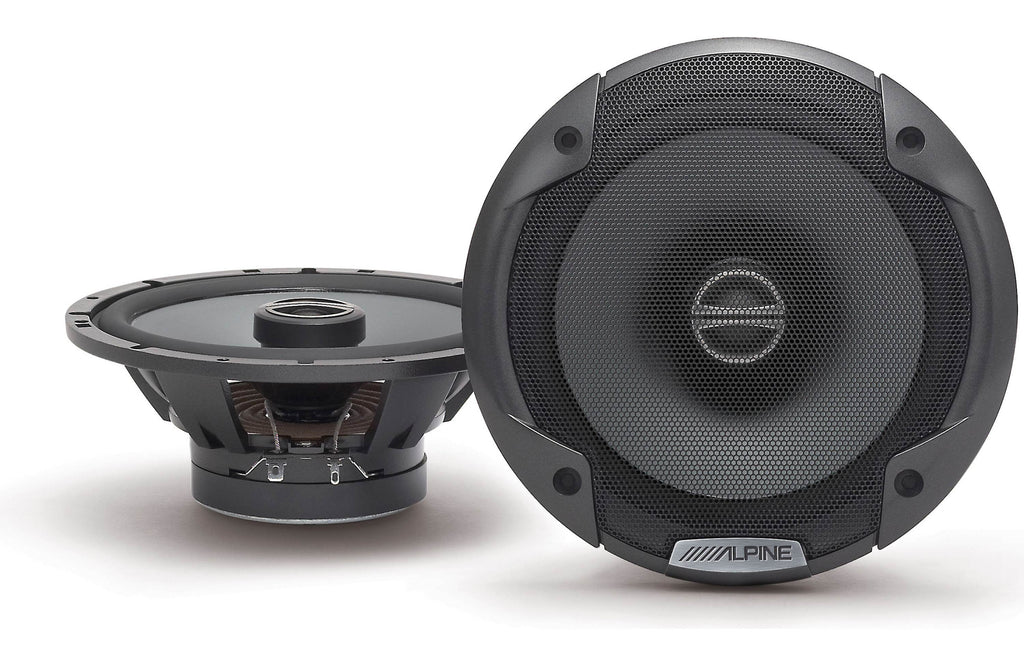 2 Pair Alpine SPE-6000 Car Speaker<BR/>480W Max, 120W RMS 6.5" 2-Way Type-E Coaxial Speakers w/ Silk Tweeters