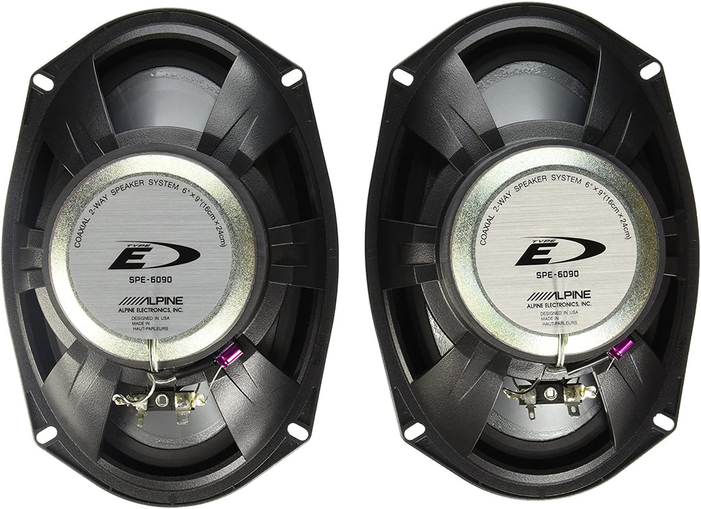 Alpine SPE-6000 6.5" 2 Way + Alpine SPE-6090 6" x 9" 2 Way Pair Of Car Speakers