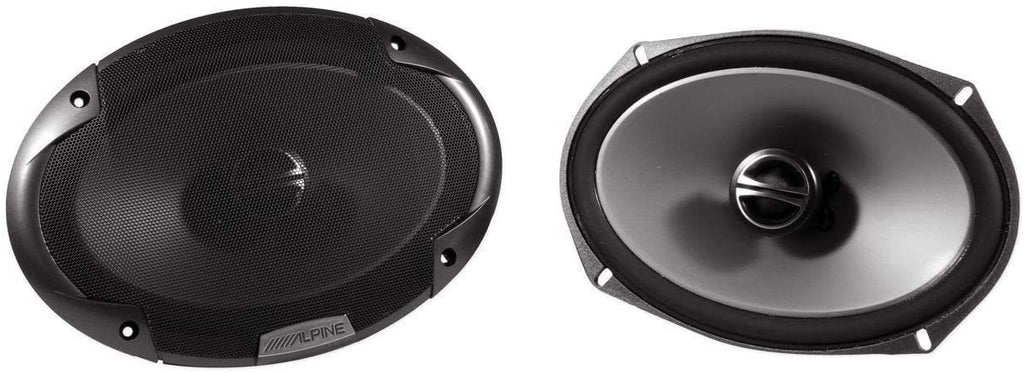 Alpine Bundle 2-Pair SPE-6090 6x9" Coax speakers, with BBX-F1200 280W 4-Ch Amp and Wiring