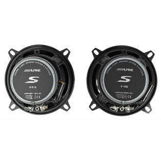 Alpine S-S50 Car Audio Type S Series 5 1/4" 220 Watt Speakers - 2 Pair with 20' Wire Package