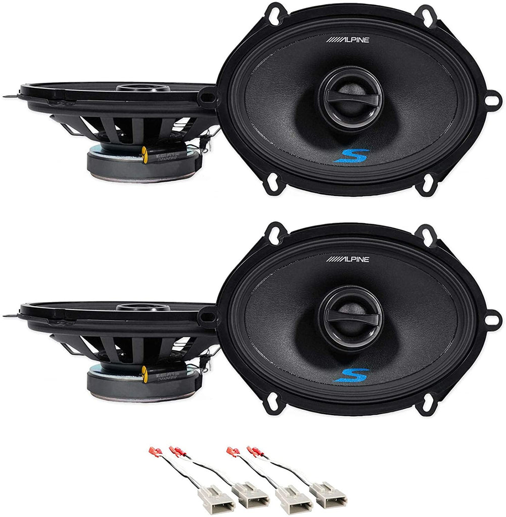 Front+Rear Alpine S 5x7" Speaker Replacement Kit For 1996-1999 Ford Taurus