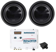 Charger l&#39;image dans la galerie, 2 Alpine SWT-10S4 10&quot; 1000W Car Subwoofers + AudioControl THE EPICENTER White Bass Processor