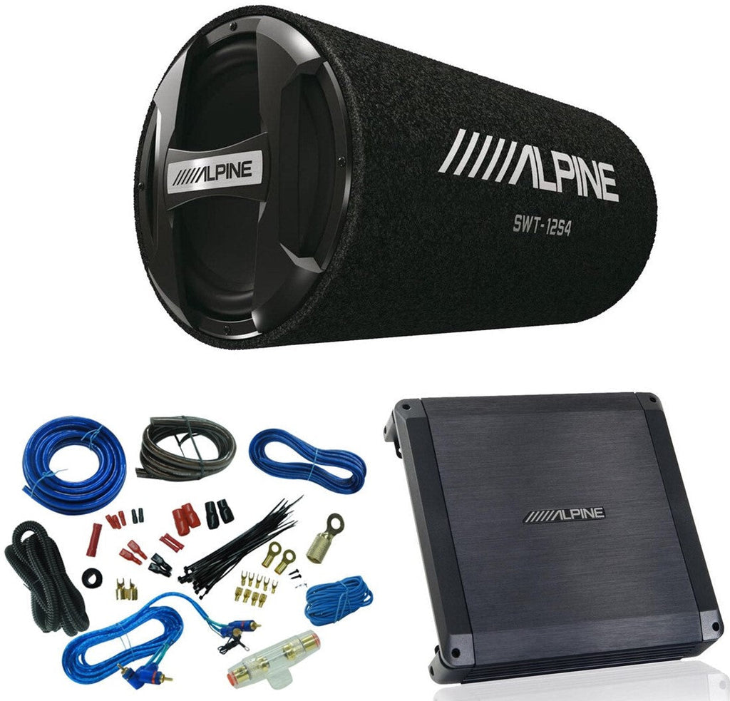 Alpine BBX-T600 AMP & SWT-12S4 12" Bass Reflex Sub Bass Tube + 4G Amp Kit