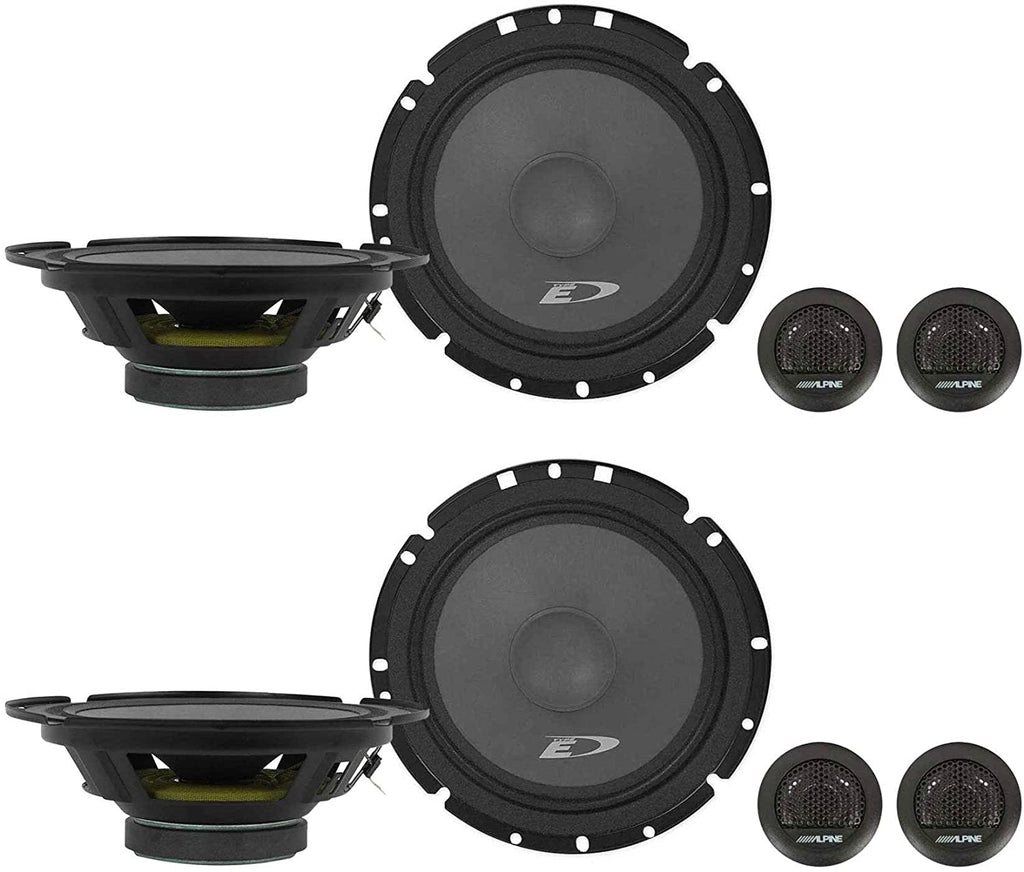 2 Pair Alpine SXE-1751S 6.5" 280 Watt Car Audio Component Speakers