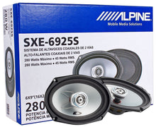 Load image into Gallery viewer, 2 Pair  Alpine SXE Series 2-Way 6x9&quot; Coaxial Speakers, 280W Peak Power (SXE-6926S)