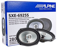 Load image into Gallery viewer, 4 Alpine SXE Series 2-Way 6x9&quot; Coaxial Speakers, 280W Peak Power (SXE-6925S)