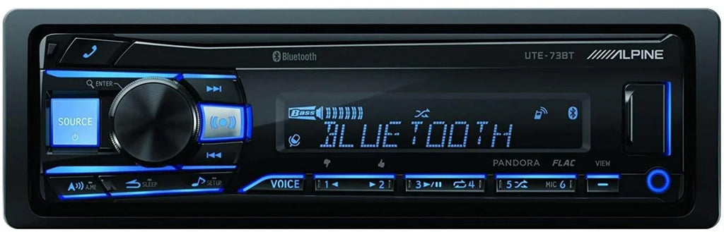 Alpine UTE-73BT Bluetooth Car Stereo AM/FM for 2008-12 Toyota Highlander Kit & Harness