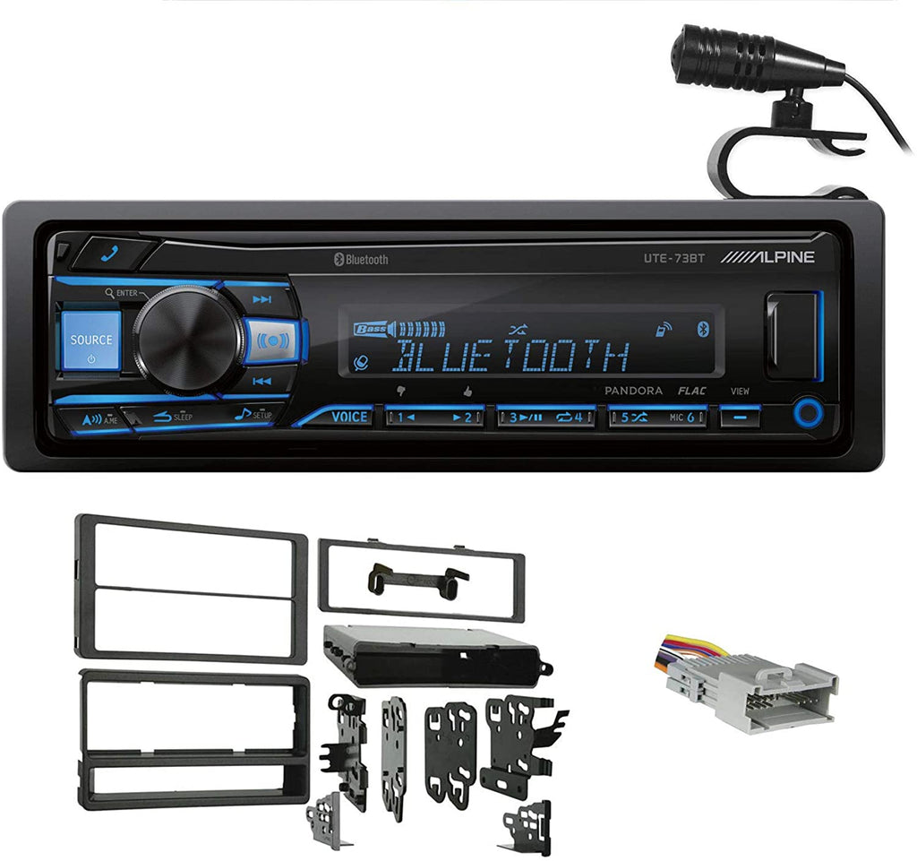 Alpine UTE-73BT Digital Media Bluetooth Stereo Receiver Fit 2003-2008 Pontiac Vibe