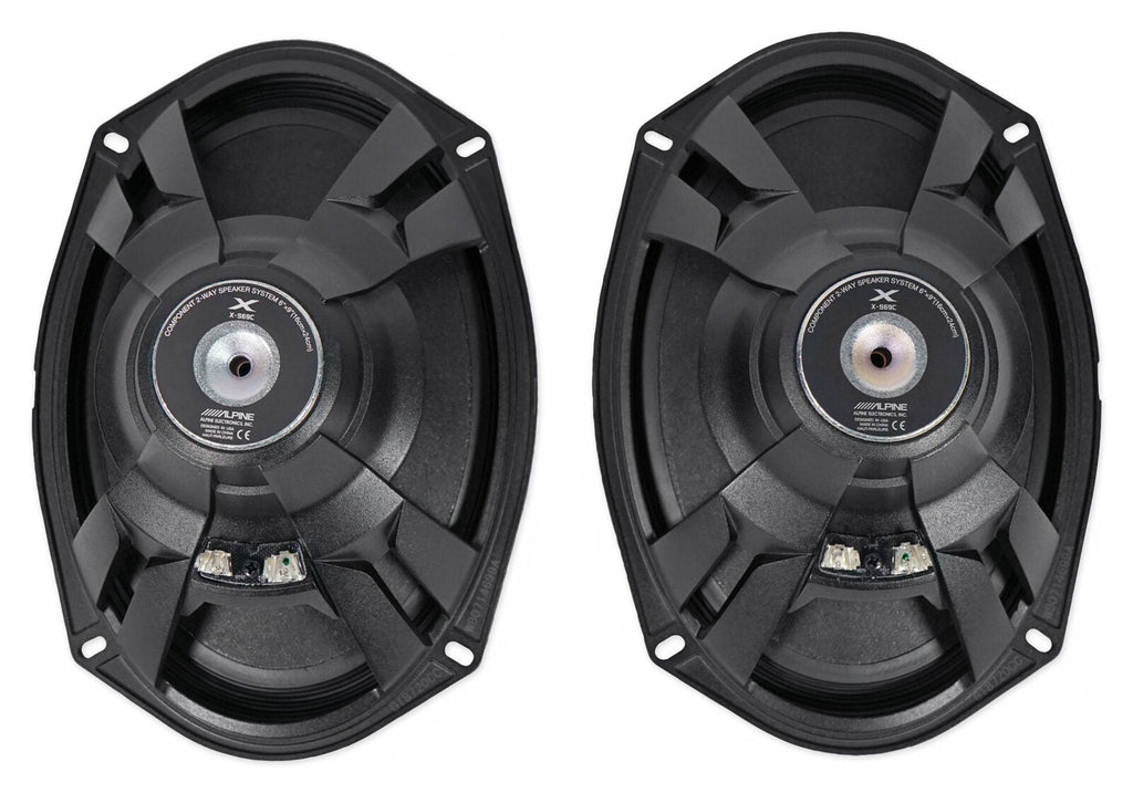 2 Alpine X-S69C 6" x 9" 6x9" 2-Way Component Car Speaker 720W X-Type