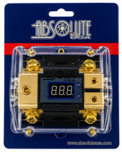 Charger l'image dans la galerie, Absolute AND-600 Digital ANL Fuse Holder LED Voltmeter Display 0/4 Gauge Power Distribution Block Includes (2) 150A ANL Fuse