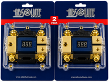 Charger l'image dans la galerie, 2 Absolute AND-600 Digital ANL Fuse Holder LED Voltmeter Display 0/4 Gauge Power Distribution Block Includes (2) 150A ANL Fuse