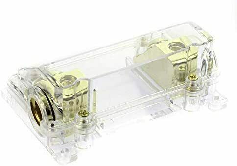 Absolute USA ANH-0 Gold Inline ANL Fuse Holder Fits 0, 2, 4 Gauge with 150AMP Fuse