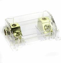 Load image into Gallery viewer, Absolute USA ANH-0 Gold Inline ANL Fuse Holder Fits 0, 2, 4 Gauge with 300AMP Fuse