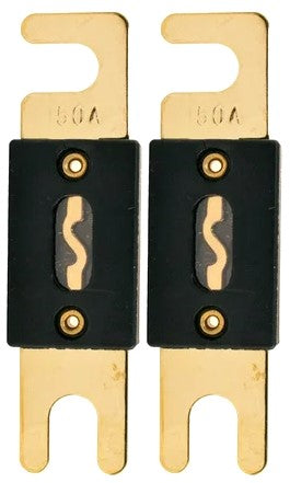 Absolute ANH-2 0/2/4 Gauge AWG in-Line ANL Fuse Holder & 2 Gold Plated 200 Amp Fuse