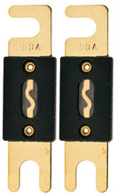 Charger l&#39;image dans la galerie, Absolute ANH-2 0/2/4 Gauge AWG in-Line ANL Fuse Holder &amp; 2 Gold Plated 200 Amp Fuse