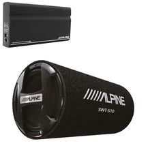 Load image into Gallery viewer, Alpine KTA-200M Mono Power Pack Amp with SWT-S10 10&quot; Loaded Tube Subwoofer