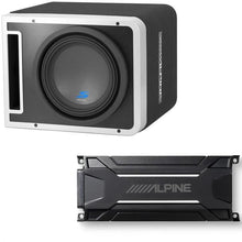 Charger l&#39;image dans la galerie, Alpine S-SB10V 10&quot; Vented Loaded Halo Enclosure with Alpine KTA-30MW Weather resistant Amplifier