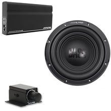 Load image into Gallery viewer, Alpine KTA-200M Mono Power Pack Amp with Alpine W10S4 10&quot; Subwoofer and Bass Knob